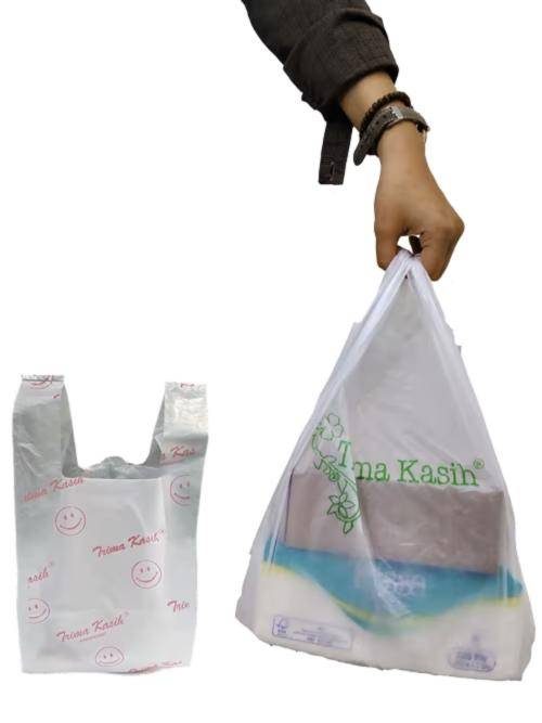 Kantong belanja Mekar Plastik sebagai contoh produk untuk evaluasi sampel